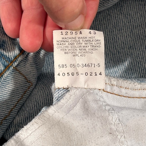 Vintage‎ Levis 585 Men's 29x32 Jeans Orange Tab Straight Relaxed Y2K Blue Retro - Picture 12 of 12